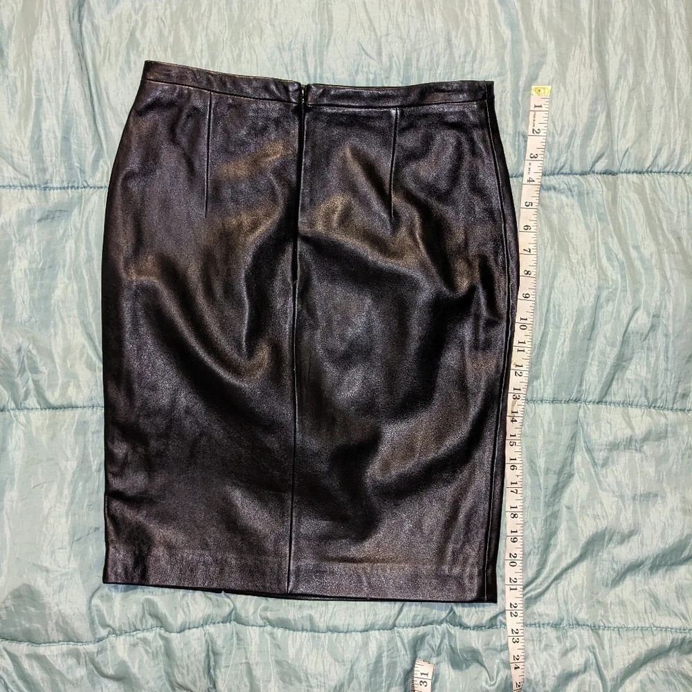 Michael kors black leather Knee Length skirt 29 waist - Picture 4 of 5